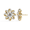 2 Ct Radiant Grace Round Halo Studs