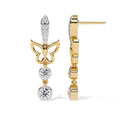 0.6 Ct Soft Orbit Round Hoops, Dangling