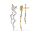 0.9 Ct Whispered Dew Pear and Round Hoops