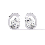 Load image into Gallery viewer, 1.4 Ct Dusk Whisper Oval Solitaire Studs
