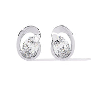1.4 Ct Dusk Whisper Oval Solitaire Studs