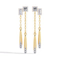 0.7 Ct Sway Spark Dangling Round Hoops