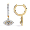 0.5 Ct Moonstep Round Hoops