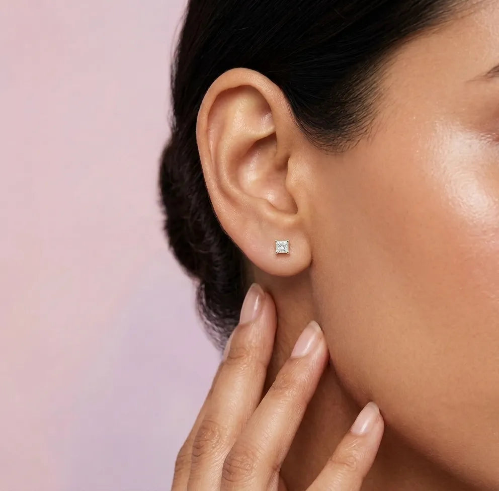 0.20 ct Lab-Grown Diamond Princess Cut Earrings