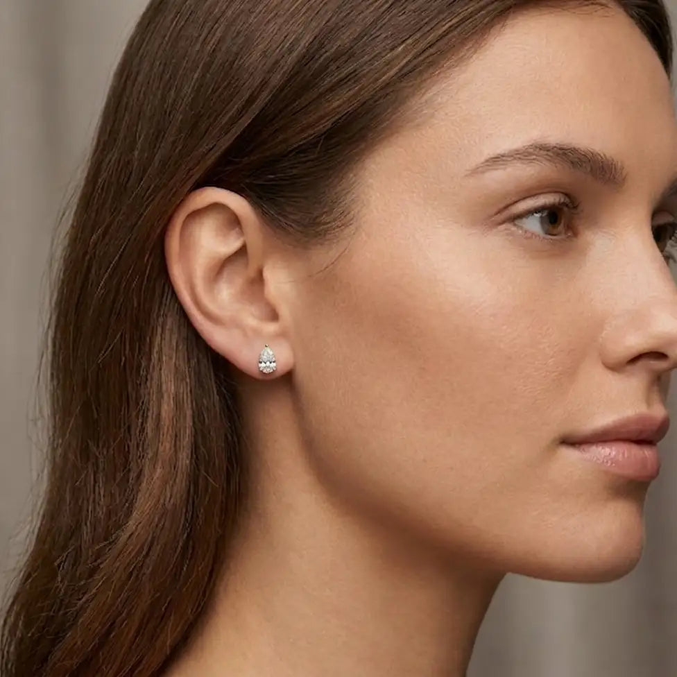 0.19 ct Lab-Grown Diamond Pear Cut Earrings