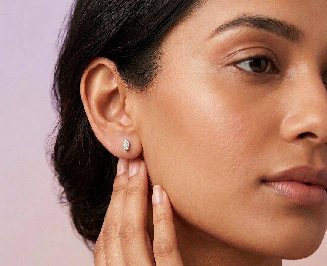 0.20 ct Lab-Grown Diamond Marquise Cut Earrings