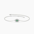 0.14 ct Lab-Grown Diamond Round & Marquise Chain Bracelet