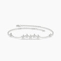 0.14 ct Lab-Grown Diamond Round White Gold Chain Bracelet