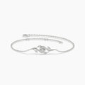 0.08 ct Lab-Grown Diamond Round Delicate Chain Bracelet