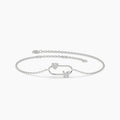 0.135 ct Lab-Grown Diamond Round White Gold Chain Bracelet