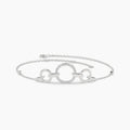 0.135 ct Lab-Grown Diamond Round Charming Chain Bracelet