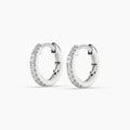 0.10 ct Lab-Grown Diamond Round Subtle Hoop Earrings