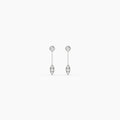 0.12 ct Lab-Grown Diamond  8 Round Delicate Pcs Dangle Earrings