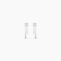 0.11 ct Lab-Grown Diamond Round Rose Gold Hoop Earrings