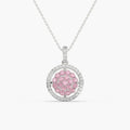 0.195 ct Lab-Grown Diamond Round White Gold Pavé Pendant