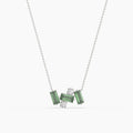 0.36 ct Lab-Grown Diamond Round & Baguette Pendant