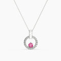 0.20 ct Lab-Grown Diamond Round White Gold Cluster Pendant