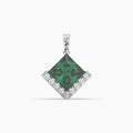 2.19 ct Lab-Grown Diamond Princess & Round Pendant