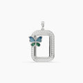 0.25 ct Lab-Grown Diamond Round White Gold Cluster Pendant