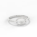 0.105 ct Lab-Grown Diamond Round Minimalist Ring
