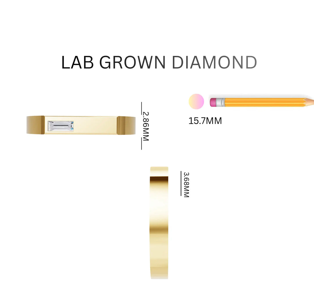0.08 ct Lab-Grown Diamond Men's Solitaire Ring
