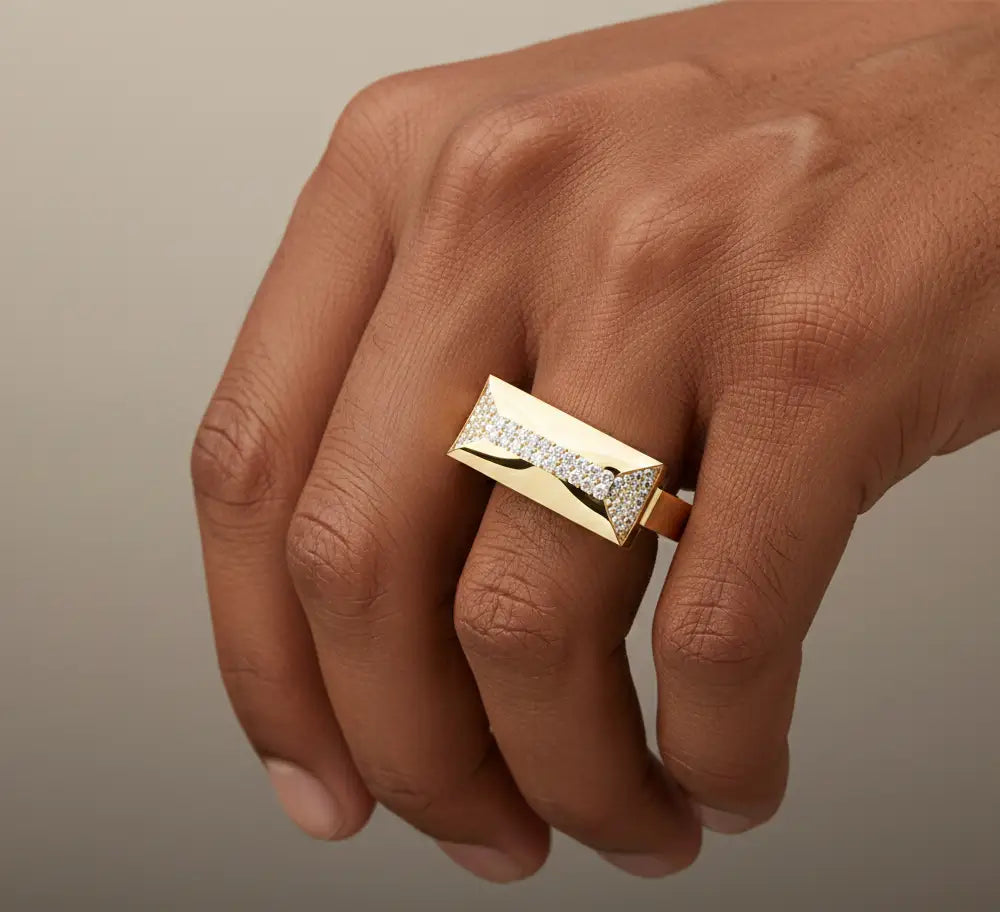 0.09 ct Lab-Grown Diamond Men's Party Wear Ring