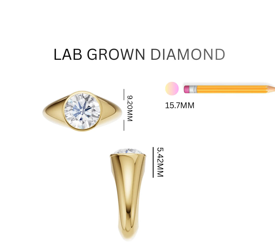 2.27 ct Lab-Grown Diamond Men's 2 Carat Solitaire