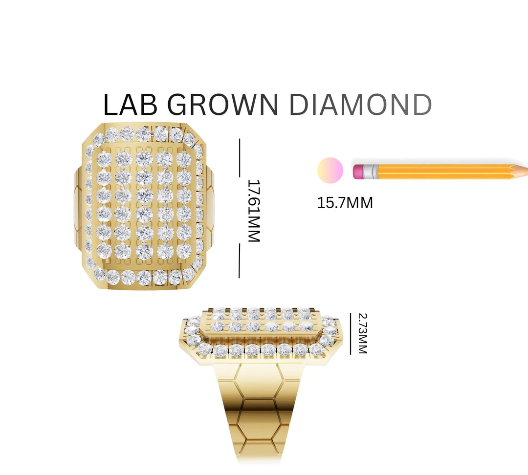 1.12 ct Lab-Grown Diamond Men's Party Wear Ring