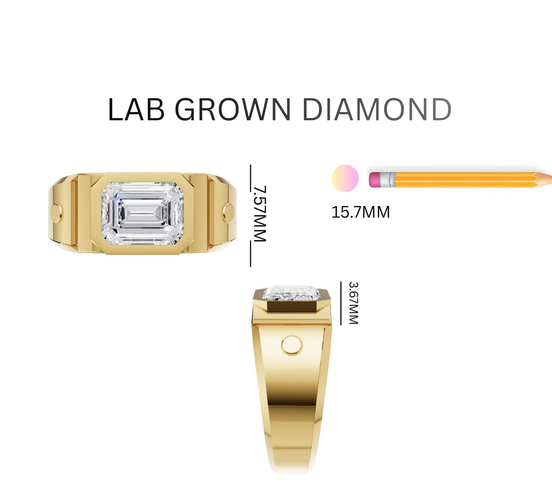 0.84 ct Lab-Grown Diamond Men's Solitaire Ring