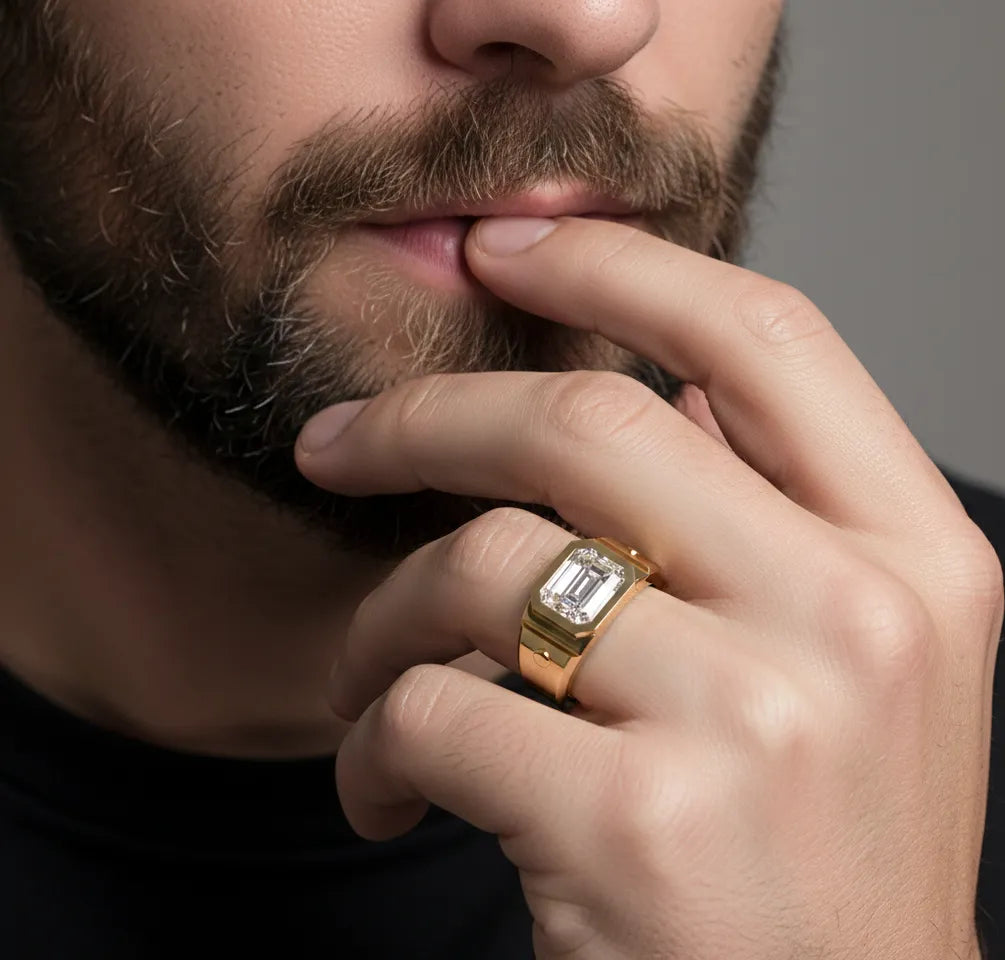 0.84 ct Lab-Grown Diamond Men's Solitaire Ring