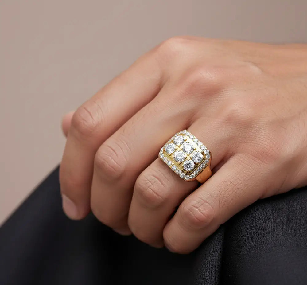 2.86 ct Lab-Grown Diamond Men's Luxury Statement Ring
