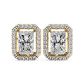 2 Ct Radiant Bliss Halo Studs