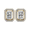 2 Ct Radiant Bliss Halo Studs
