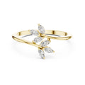 0.13ct Lab Grown Diamond Marquise Leaf Ring