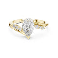 0.84 ct Lab-Grown Diamond Round & Pear Cut Ring