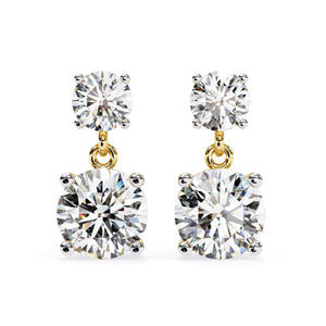 3.8 Ct Dual Halo Hoops