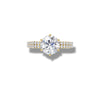 1.29 Ct Lab Grown Diamond Solitaire Aura Ring