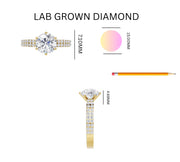 1.29 Ct Lab Grown Diamond Solitaire Aura Ring