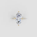 The Marquise Solitaire Crest Ring