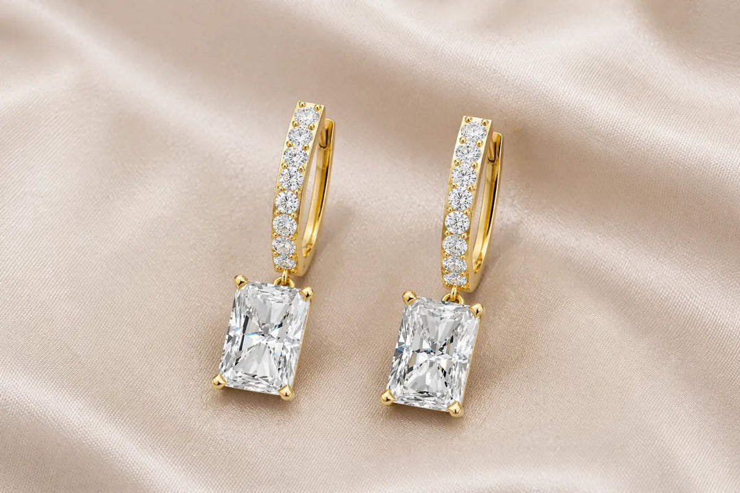 0.90 ct Lab-Grown Diamond Radiant Cut Earrings