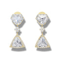 1.50 ct Lab-Grown Diamond Trillion & Baguette Earrings