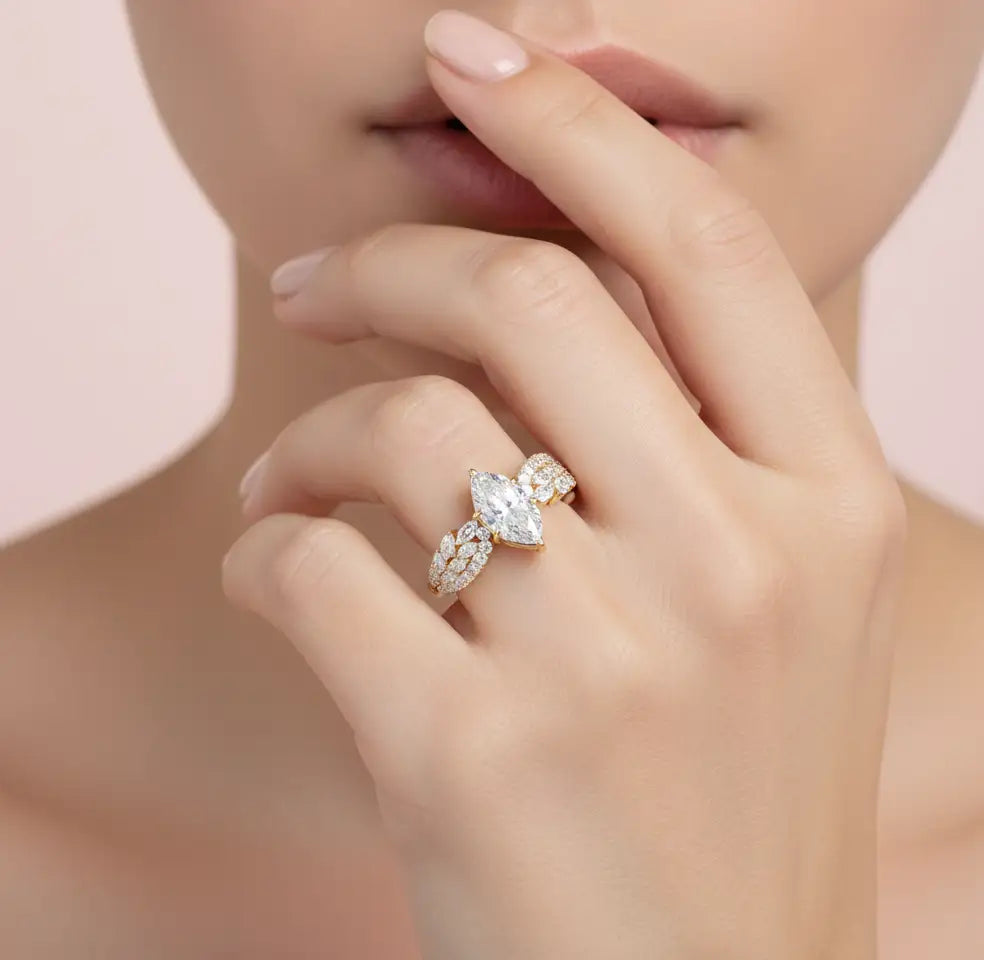 2.56 ct Lab-Grown Diamond Marquise Luxe Engagement Ring