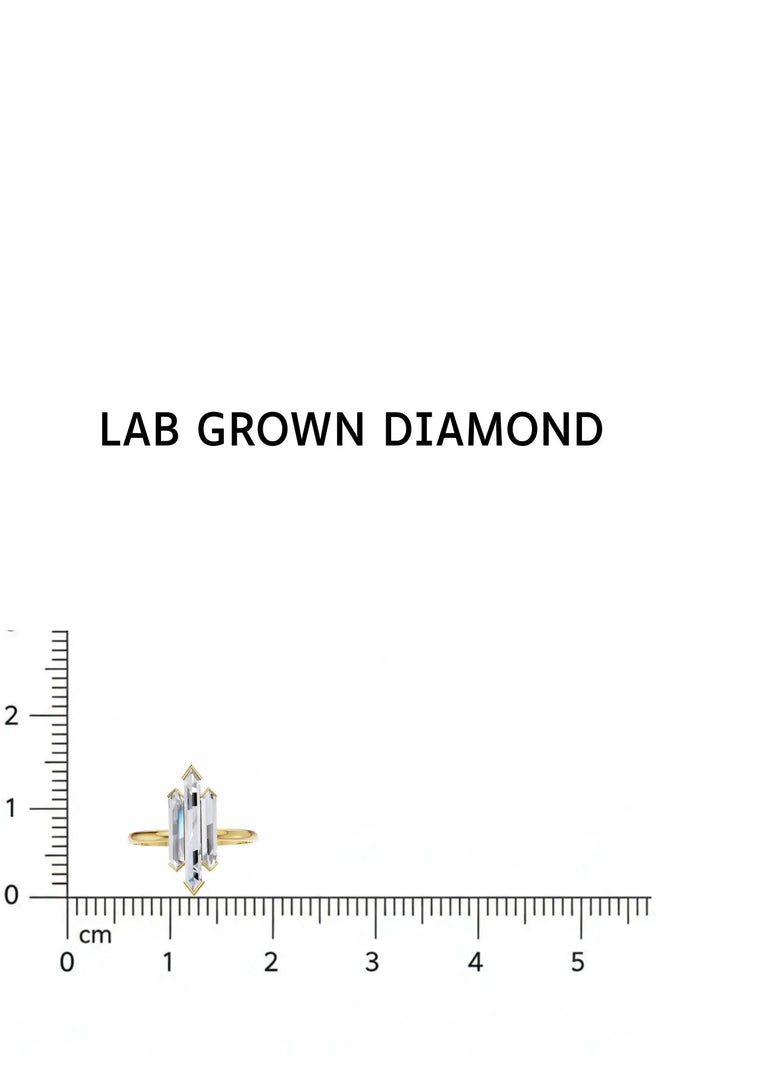 0.54 ct Lab-Grown Diamond Hexagon Cut Ring