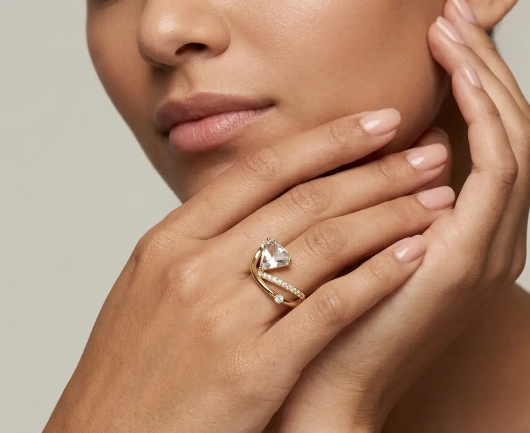3.11 ct Lab-Grown Diamond Shield Cut Ring