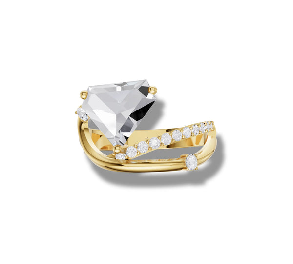 3.11 ct Lab-Grown Diamond Shield Cut Ring