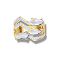 3.94 ct Lab-Grown Diamond Tapered Hexagon Cut Trio Ring