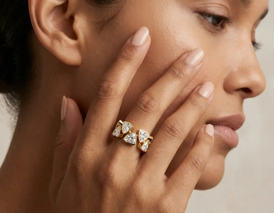 7.28 ct Lab-Grown Diamond Trillion Cut Ring