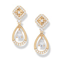 0.83 ct Lab-Grown Diamond Flowing Round & Pear Danglers