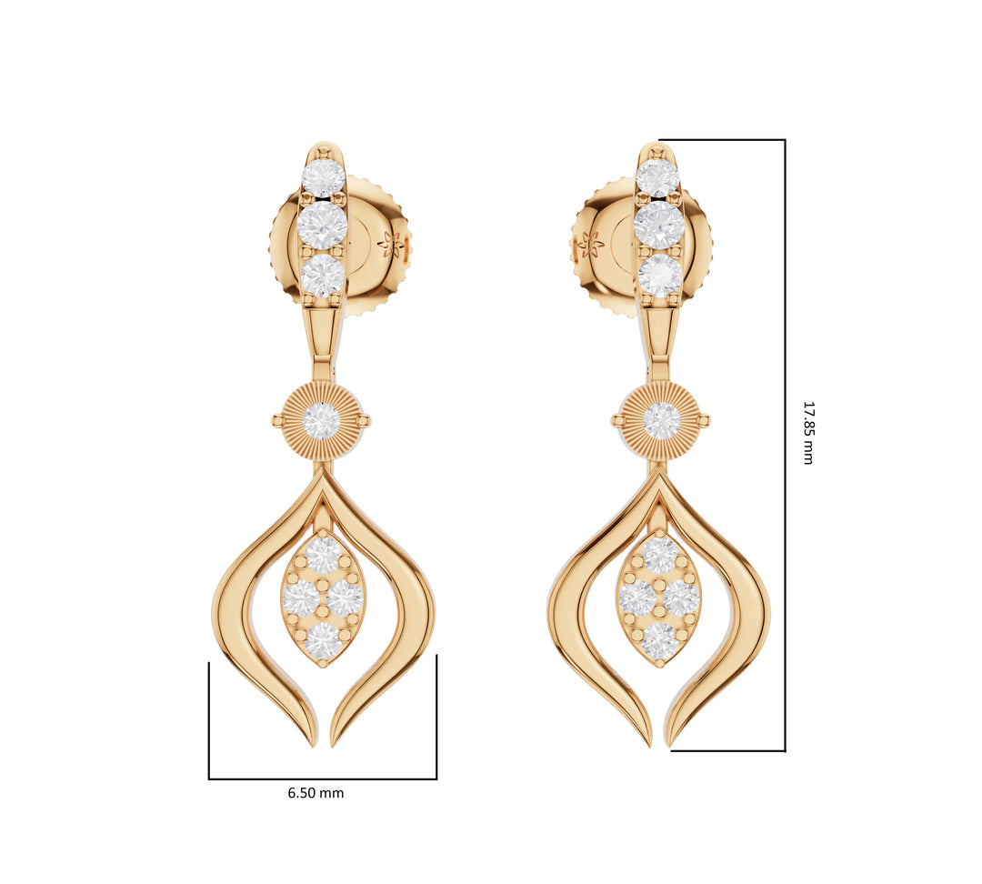 0.15 ct Lab-Grown Diamond Lightweight Dangler Earrings