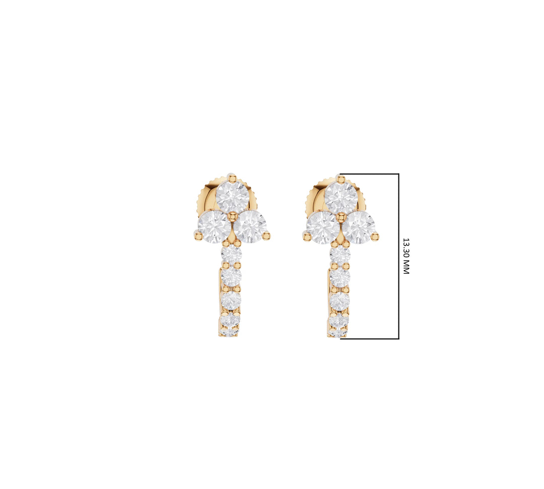 0.57 ct Lab-Grown Diamond Minimalist Hoop Earrings